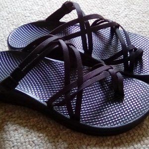 Black strappy chacos